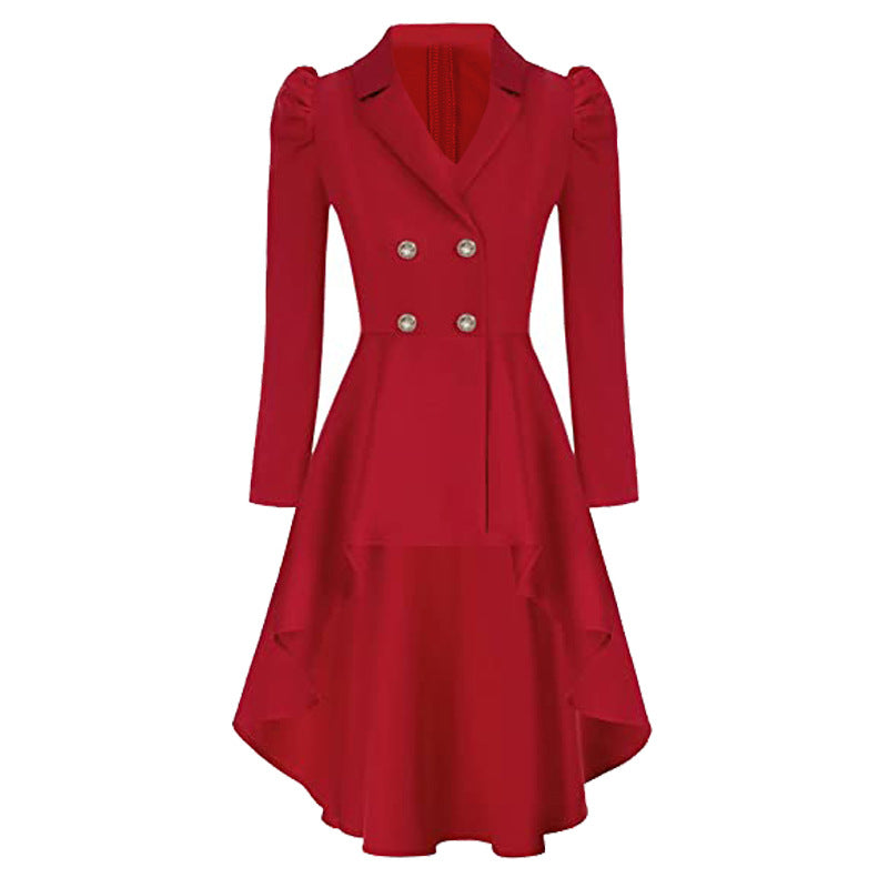 Waist-tight Distinguished Single-breasted Casual Jacket womens jacket Distinguished Fine Apparel Red S