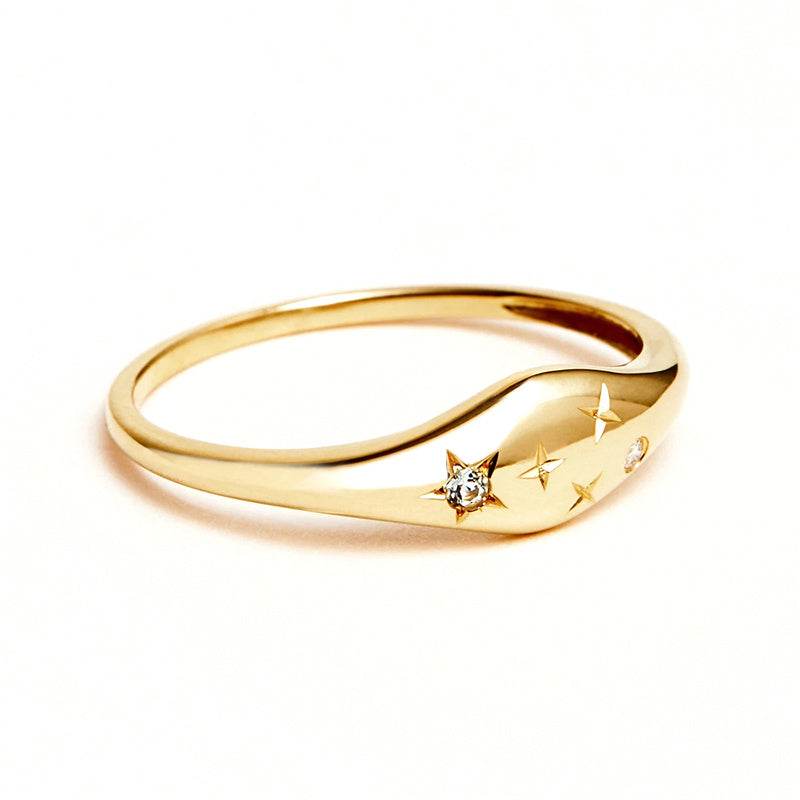 Women's Diamond Ring - Fashionable, stylish, sleek ladys ring Distinguished Fine Apparel Gold Pisces No.6