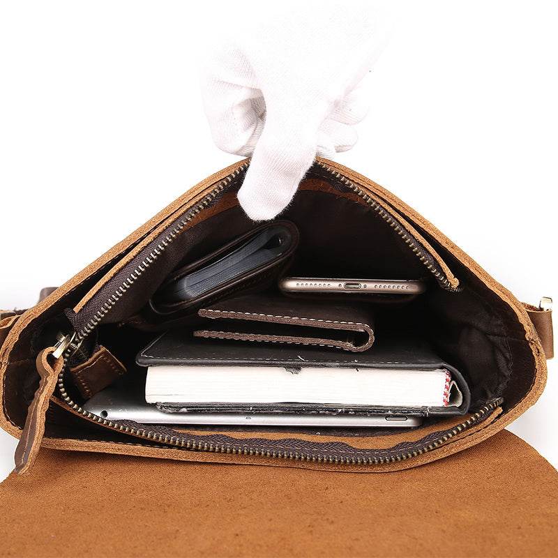 Distinguished Gentlemen's Quality Bag - Genuine Leather Messenger Bag gents bag Distinguished Fine Apparel