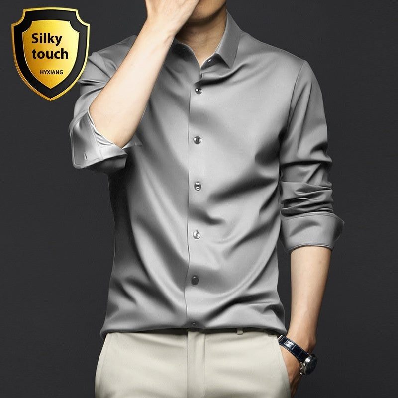 Long Sleeve Shirt Men's Anti-wrinkle Non-ironing Business Clothing Shirt gents Shirts Distinguished Fine Apparel