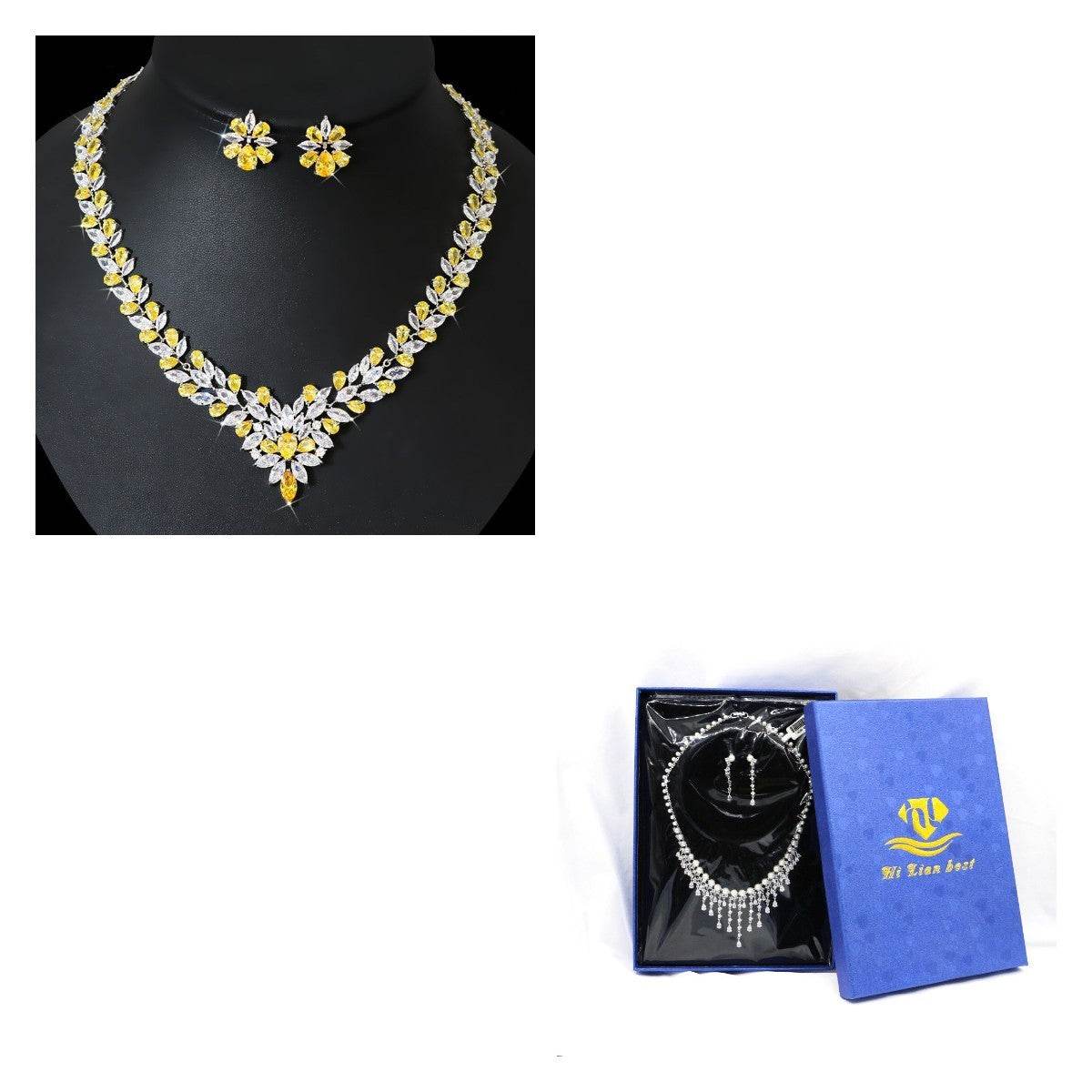 Fashion Ice Flower Zircon Jewelry Set - Sparkling Beauty with a Frosted Touch jewelry set Distinguished Fine Apparel