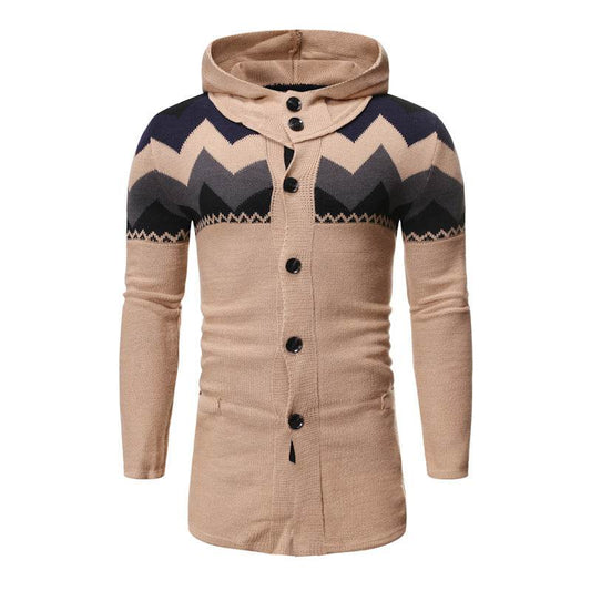 Gentlemen's Knitted Cardigan - Autumn And Winter European Cote gents top Distinguished Fine Apparel