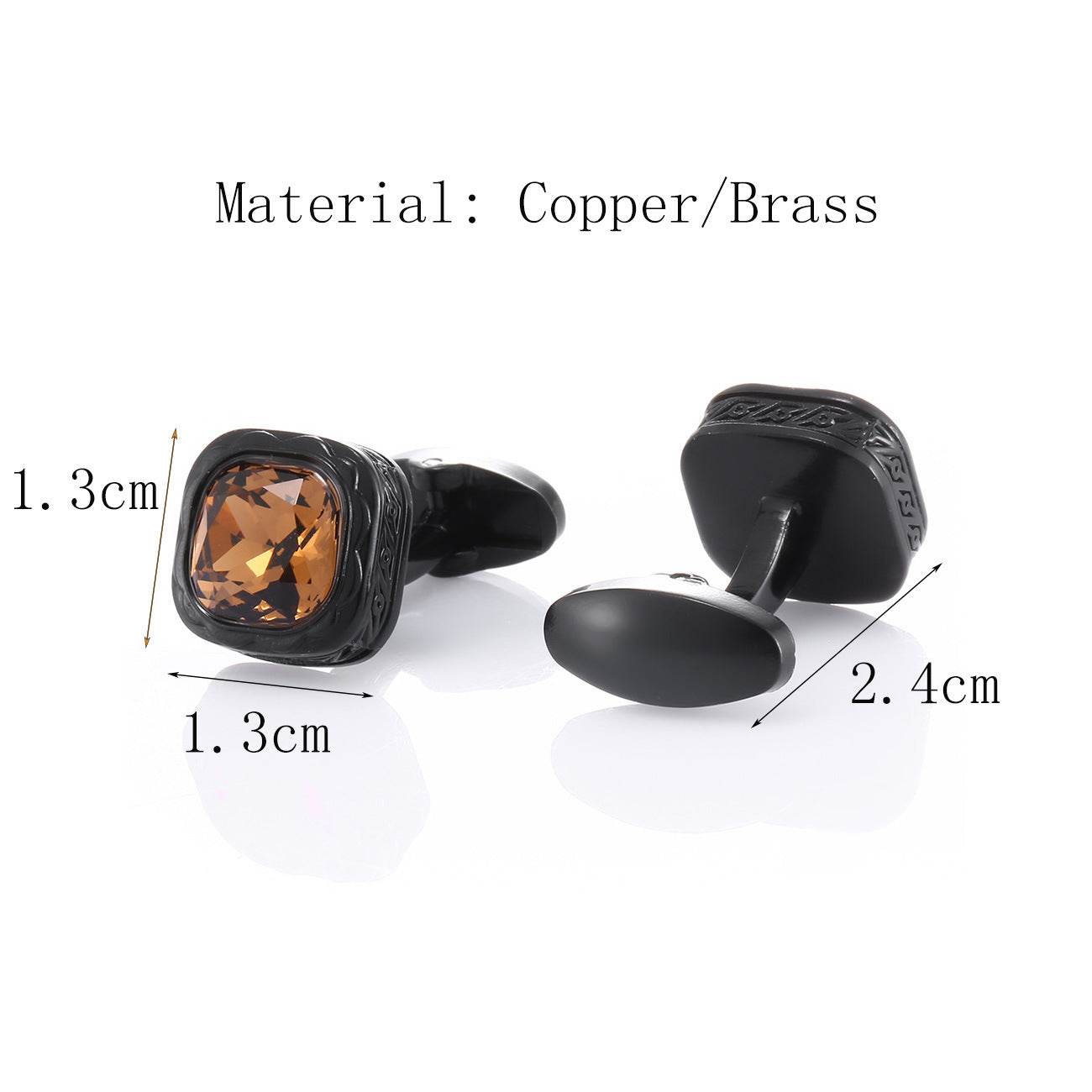 Champagne and Black Men's Bold Cufflinks - Stylish Shirt Cufflinks for Any Occasion gents accessorys Distinguished Fine Apparel