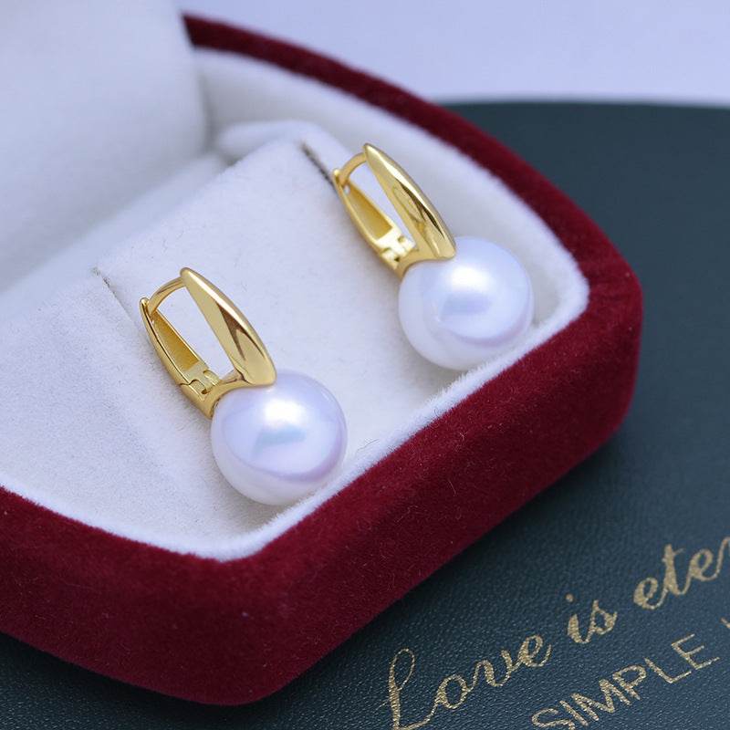 Elegant Geometric Pearl Earrings – Simple & Sophisticated Women’s Fashion ladys earrings Distinguished Fine Apparel