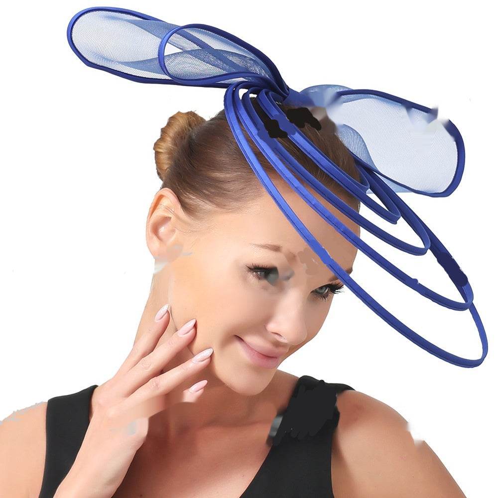 Racing Festival Fashion High-end Top Hat Hair Accessories ladys hats Distinguished Fine Apparel Blue
