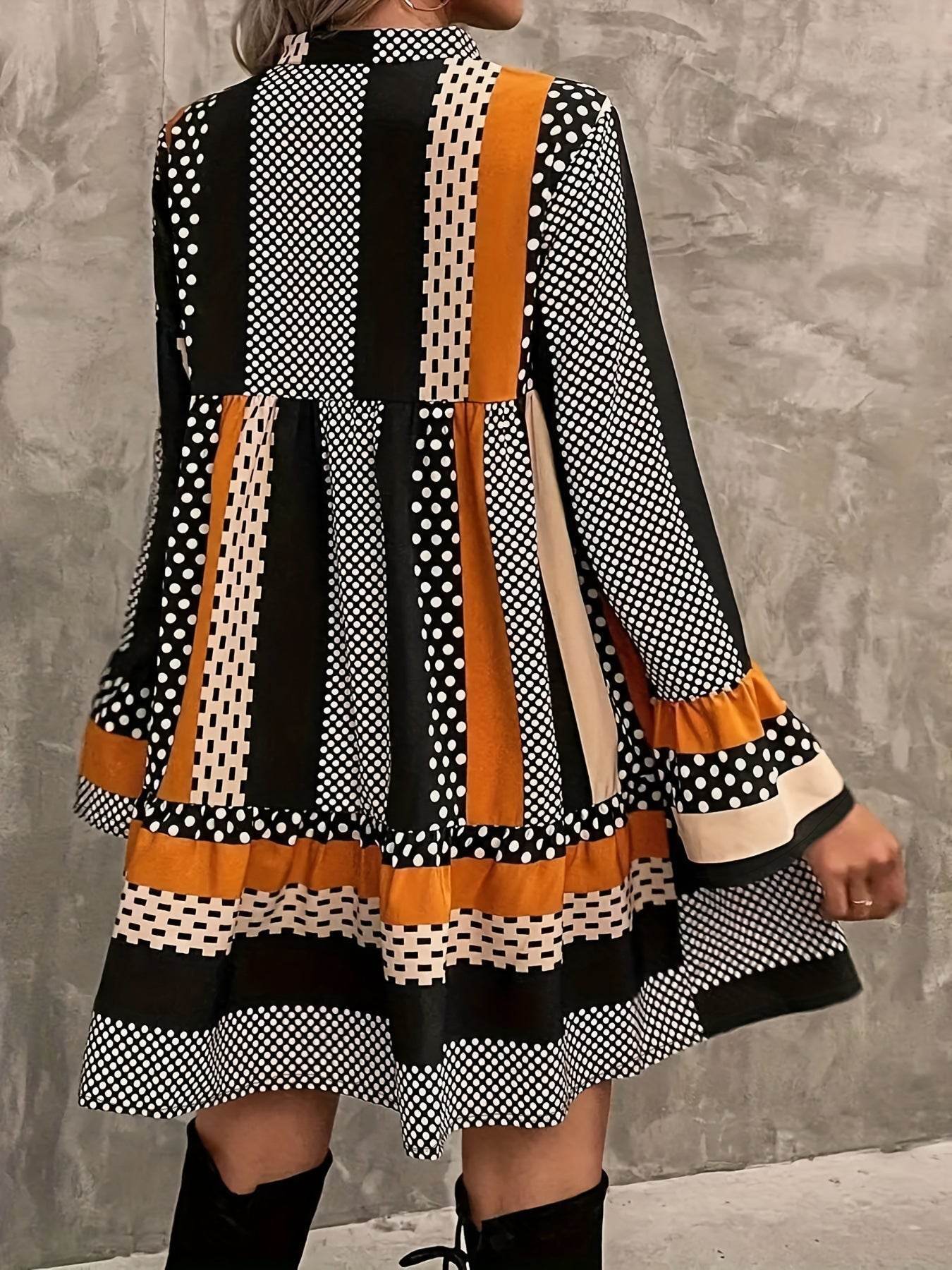 European And American Women's V-neck Dress - Modern Engaging Gorgeous ladys dresses Distinguished Fine Apparel