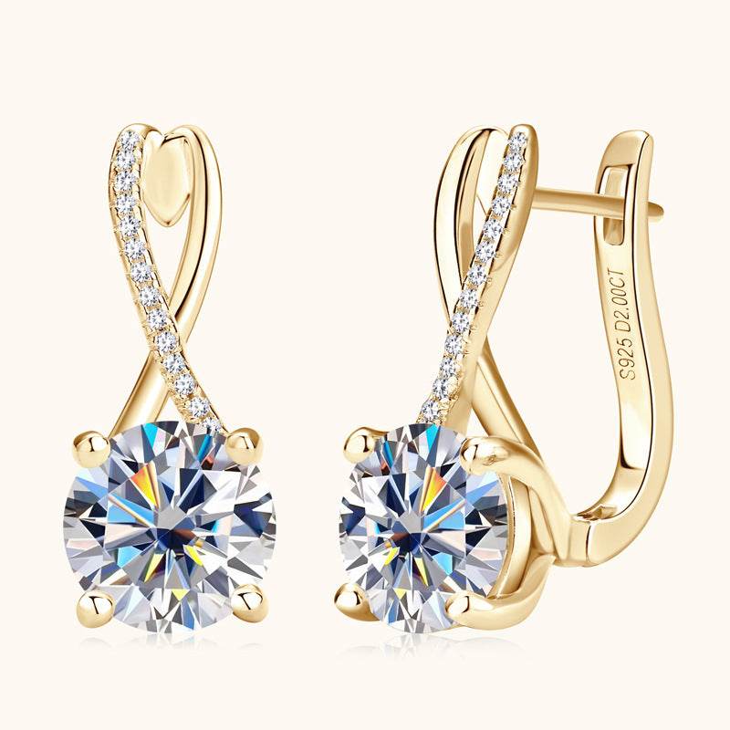 High-Grade S925 Sterling Silver Diamond Earrings – Timeless Sparkle & Luxury ladys earrings Distinguished Fine Apparel