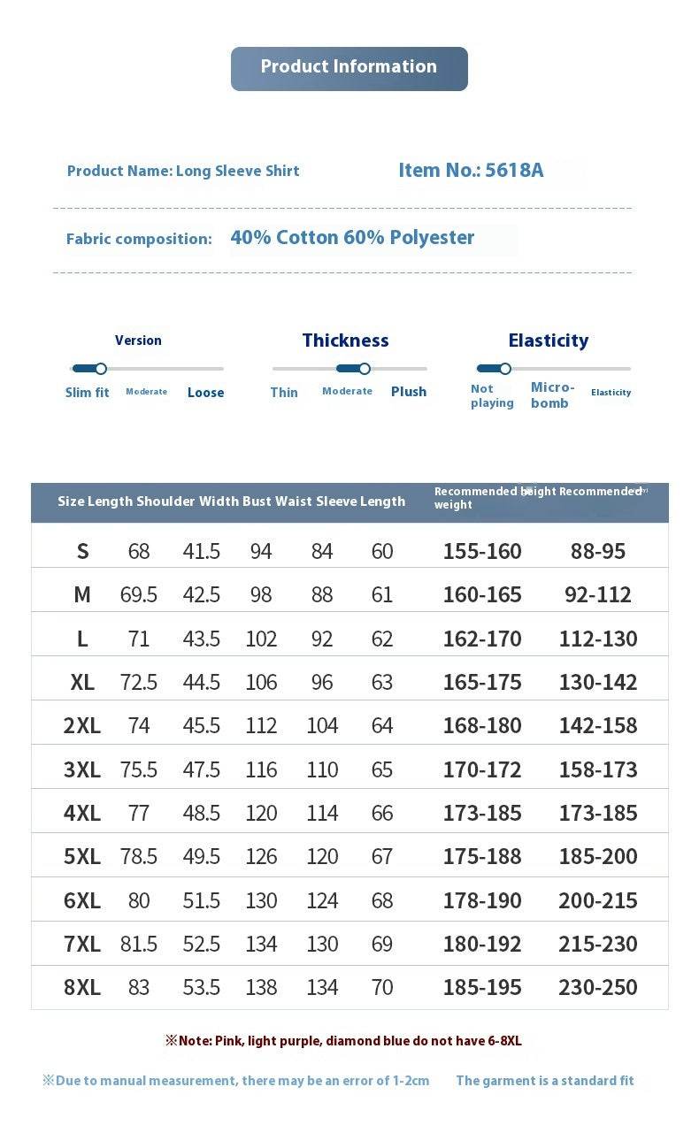 Long Sleeve Trendy Casual Slim fit Shirt Men's Shirt Distinguished Fine Apparel