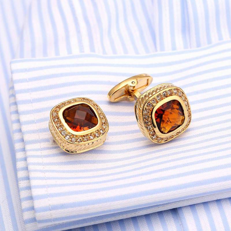High Quality Classic French Turtle Surface Glass Cufflinks gents accessorys Distinguished Fine Apparel