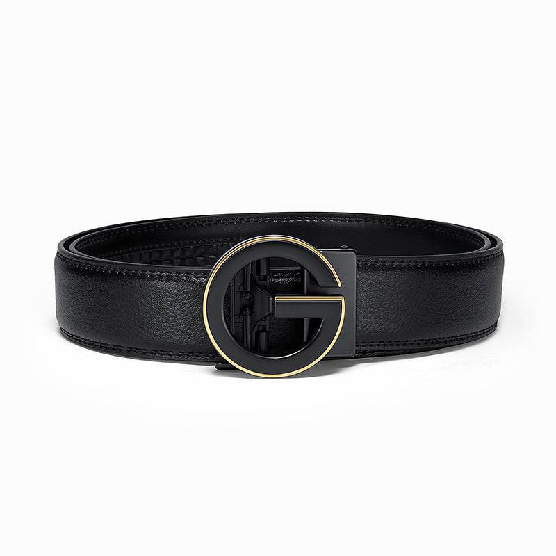 Men's Genuine Leather Belt - Classic, Modern, Business Styles formal wear Distinguished Fine Apparel Black Outlets Second Floor Gift Box Included