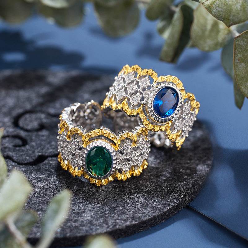 Temperament Two-Tone Gold Plated Pickaxe Ring – Bold Design, Subtle Statement ladys ring Distinguished Fine Apparel