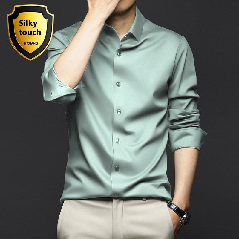 Long Sleeve Shirt Men's Anti-wrinkle Non-ironing Business Clothing Shirt gents Shirts Distinguished Fine Apparel