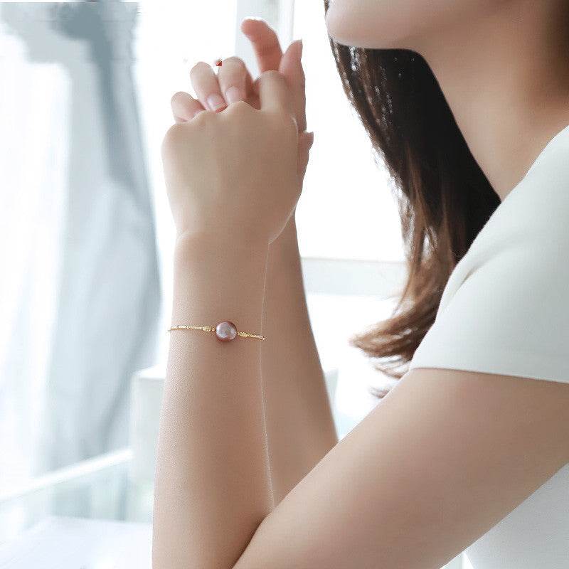 50% Off Distinguished ladies Fine Quality Purple Freshwater Symphony Pearl Bracelet Ladies Bracelet Distinguished Fine Apparel