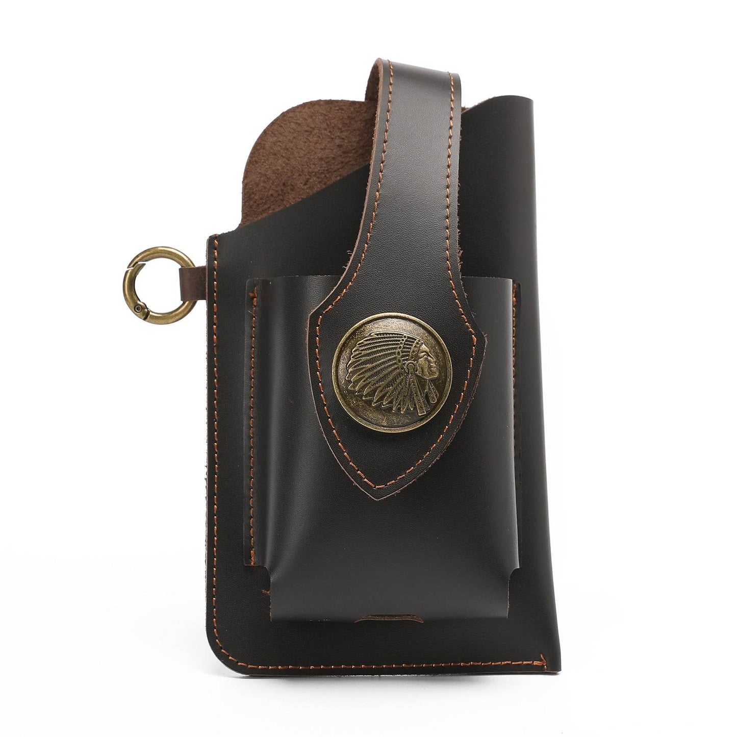 Sophisticated Genuine Leather Phone Belt Bag - Excellent Quality gents accessorys Distinguished Fine Apparel