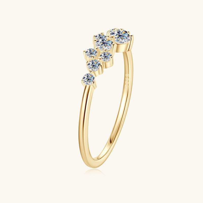 Moissanite Ring Women's Starry Sterling Silver ladys ring Distinguished Fine Apparel