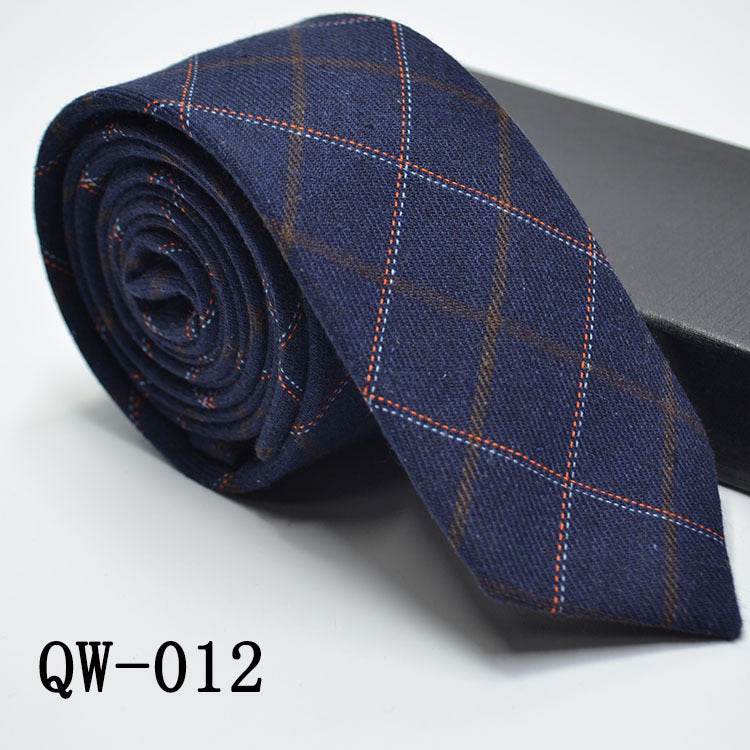 Mens Tie Super Narrow Wool-like Elegant Business Wear gent's ties Distinguished Fine Apparel QW012