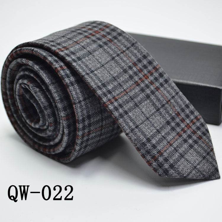 Mens Tie Super Narrow Wool-like Elegant Business Wear gent's ties Distinguished Fine Apparel QW022
