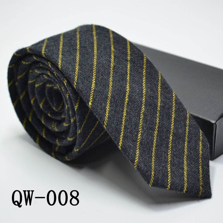 Mens Tie Super Narrow Wool-like Elegant Business Wear gent's ties Distinguished Fine Apparel QW008