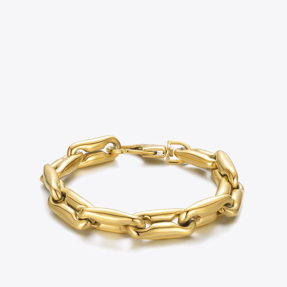 18K Gold Plated Chunky Chain Bracelet – Bold Elegance with a Modern Edge ladys accessorys Distinguished Fine Apparel