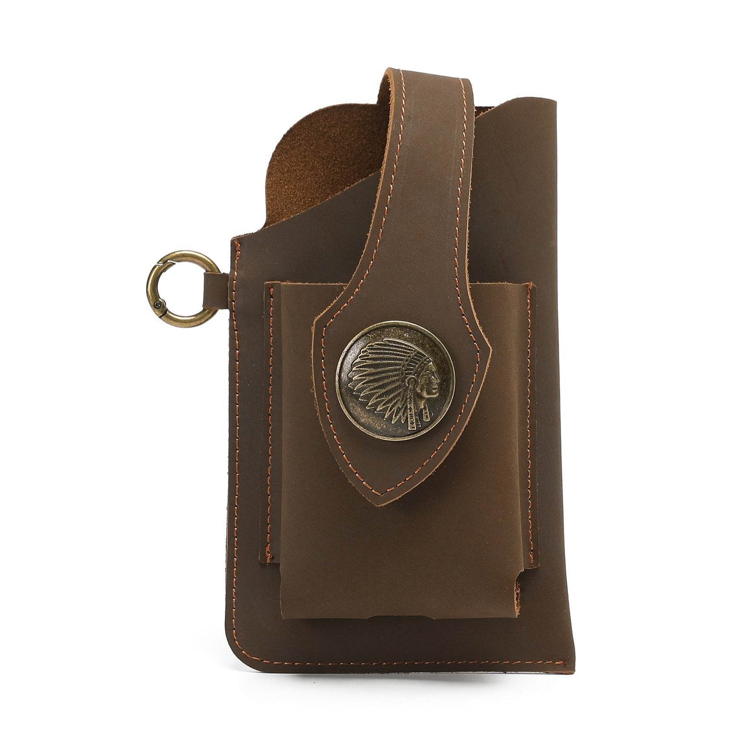 Sophisticated Genuine Leather Phone Belt Bag - Excellent Quality gents accessorys Distinguished Fine Apparel