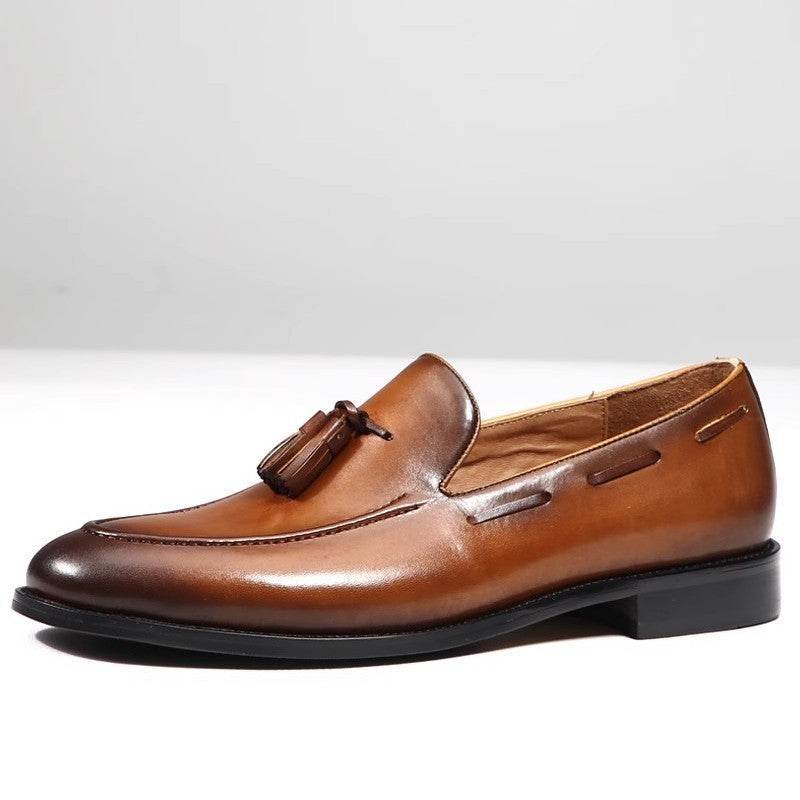 Men's Business Casual Handmade Genuine Leather Boat Shoes gents shoes Distinguished Fine Apparel