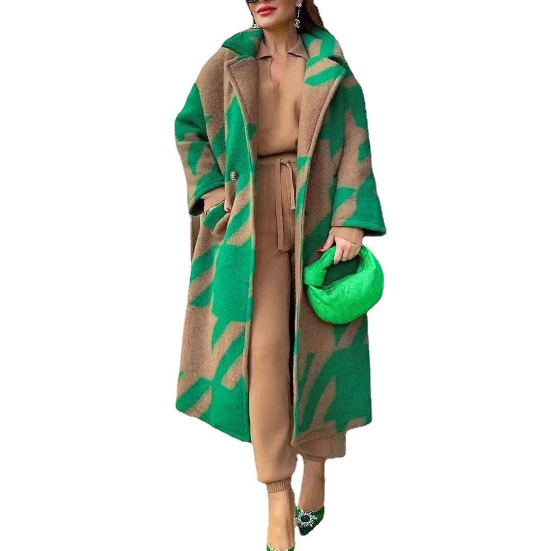 Women's Long Length Coat - Full Formal Collar Coat ladys coats Distinguished Fine Apparel
