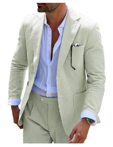 Men’s Two-Piece Summer Suit – Lightweight Elegance for the Modern Gentleman gents suit Distinguished Fine Apparel Grass Green 5XL