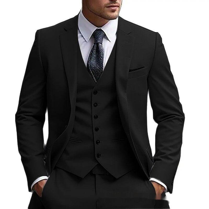 Gentlemen's European And American Style Plus Size Foreign Trade Three-piece Suit gents suit Distinguished Fine Apparel