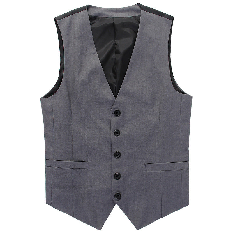 Men's Suit Vest - Slim Formal or Casual Wear mens vest Distinguished Fine Apparel Grey 2XL