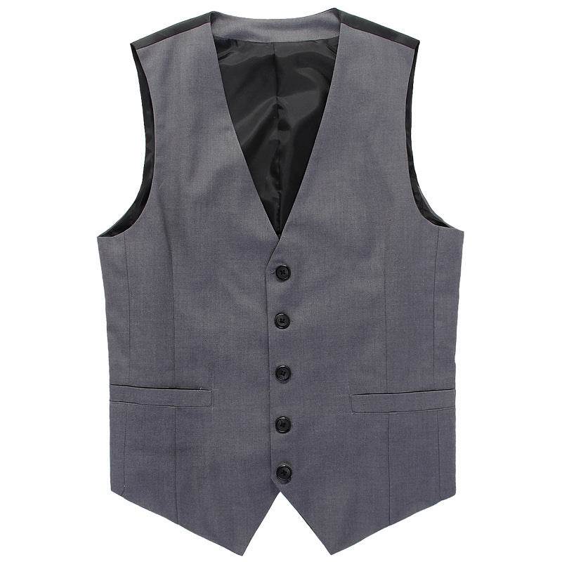 Men's Suit Vest - Slim Formal or Casual Wear mens vest Distinguished Fine Apparel Grey M