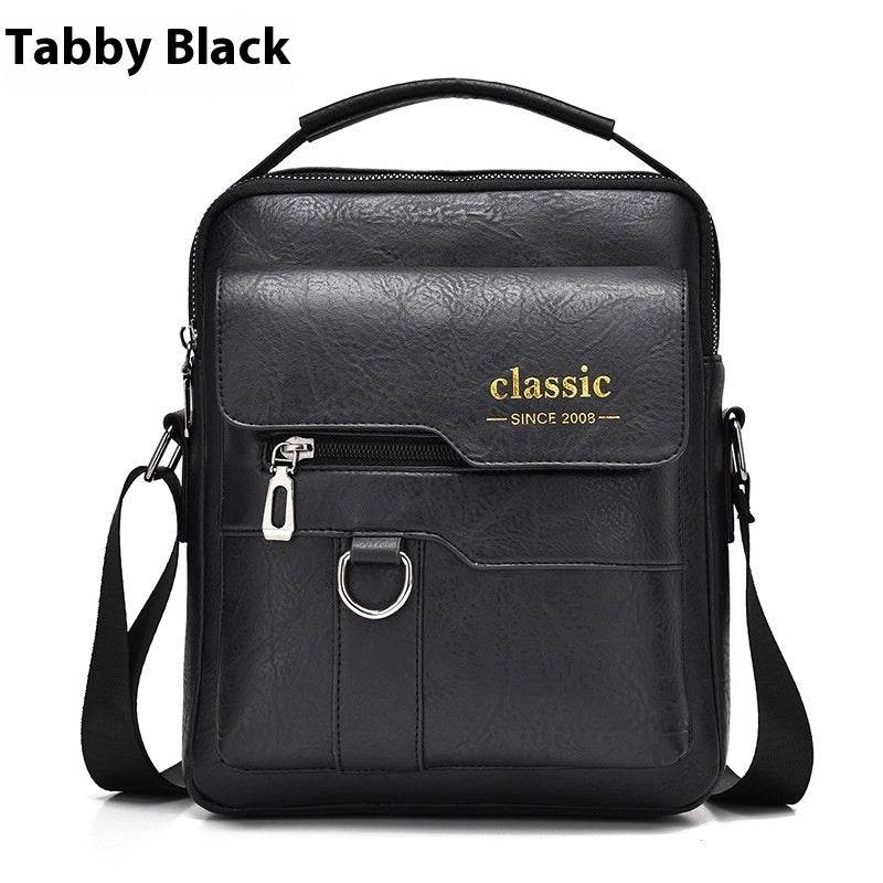 Men's Messenger Bag - Crossbody Bag Business Travel Casual Mens Bag Distinguished Fine Apparel Black Classic