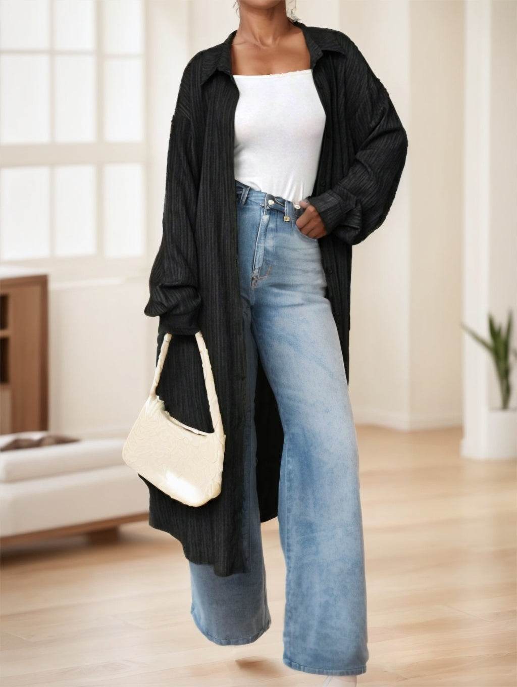 Casual Full Length Elegance For The Distinguished Ladies ladys tops Distinguished Fine Apparel Black 2XL