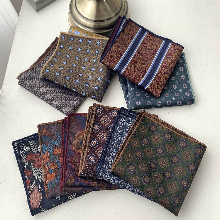 Men's British Small Square Handkerchief For Suit Pockets gent's ties Distinguished Fine Apparel