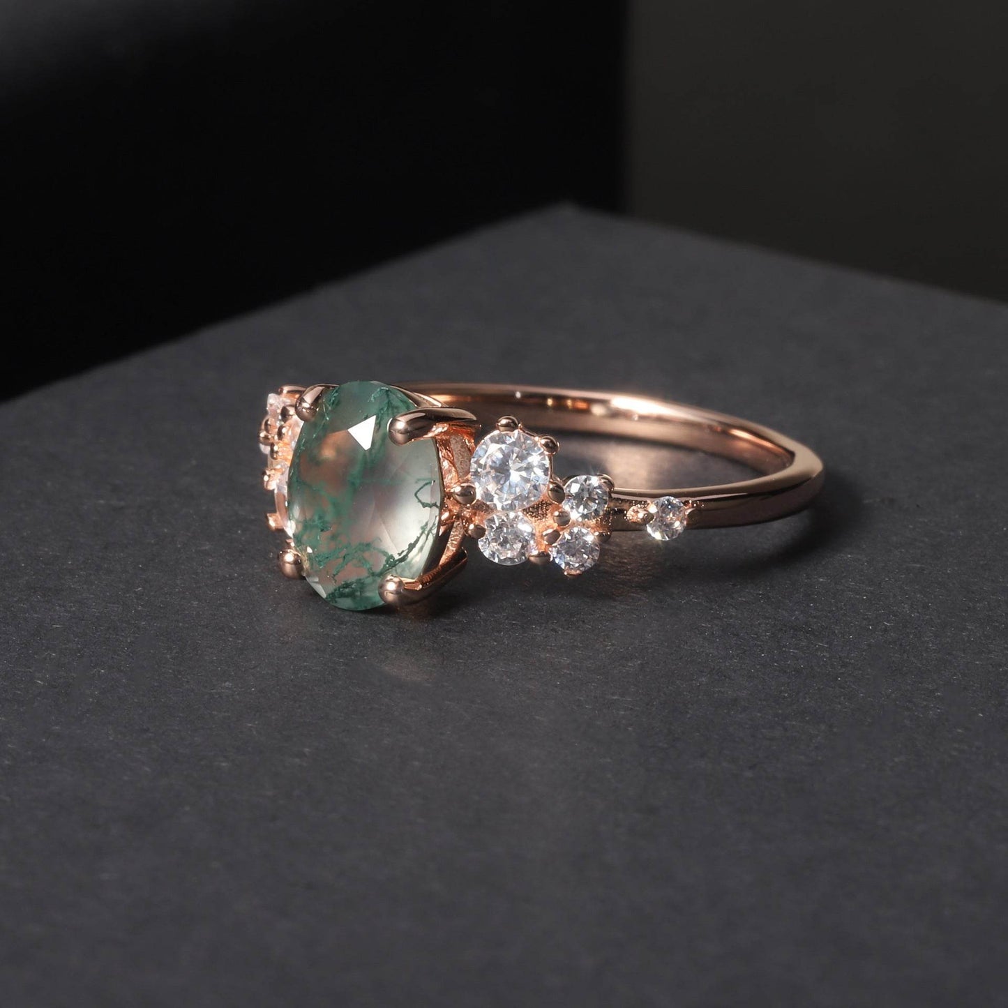 925 Sterling Silver Rose Gold Gemstone Ring – Romantic Luxury for Everyday Wear ladys ring Distinguished Fine Apparel