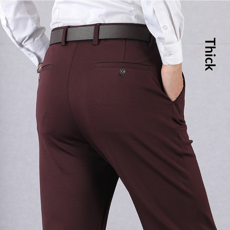 Casual Elastic Waist Biusiness Pants mens pants Distinguished Fine Apparel