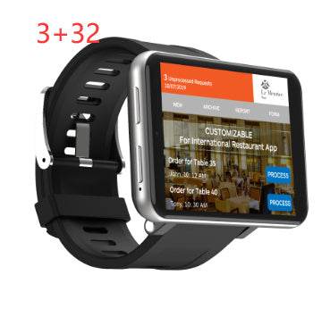 Gentleman's Big screen smart watch - Versatile and Functional smart watch Distinguished Fine Apparel Silver
