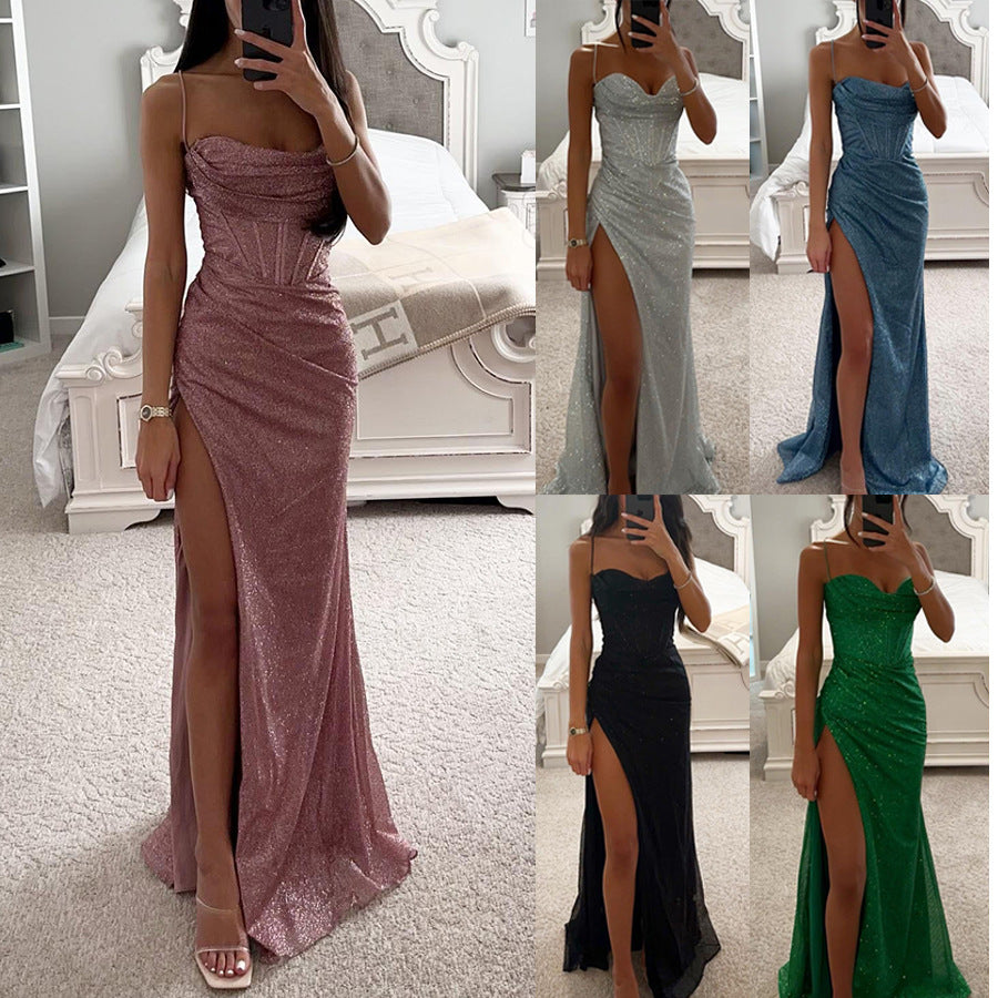 Women's Brilliant Beautiful Suspender Dress, Evening Gown, Women's dress Distinguished Fine Apparel