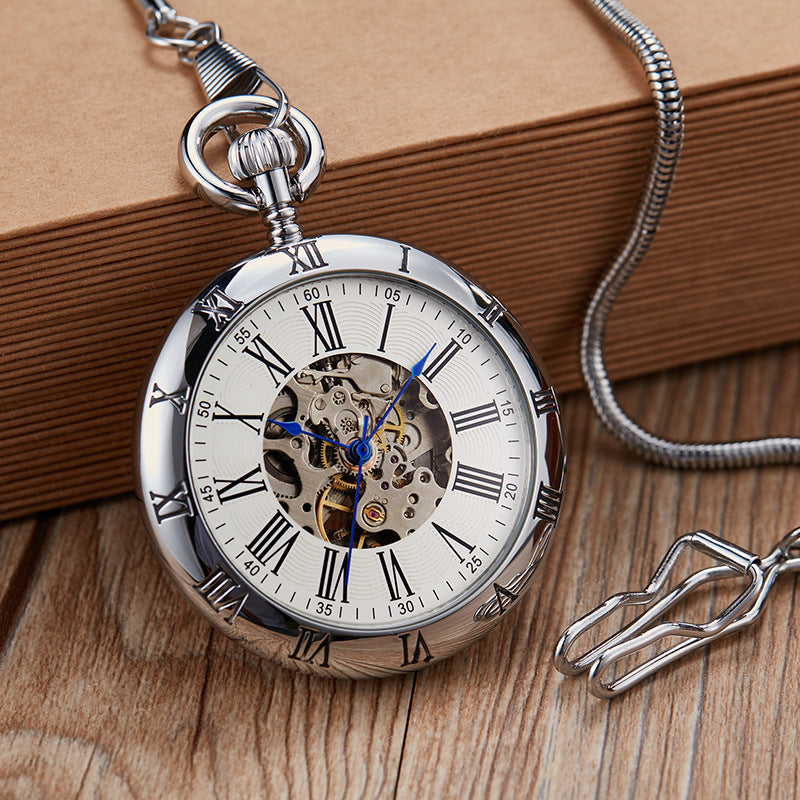 Exquisite Automatic Pocket Watch Antique - Gold or Silver 0 Distinguished Fine Apparel Silver