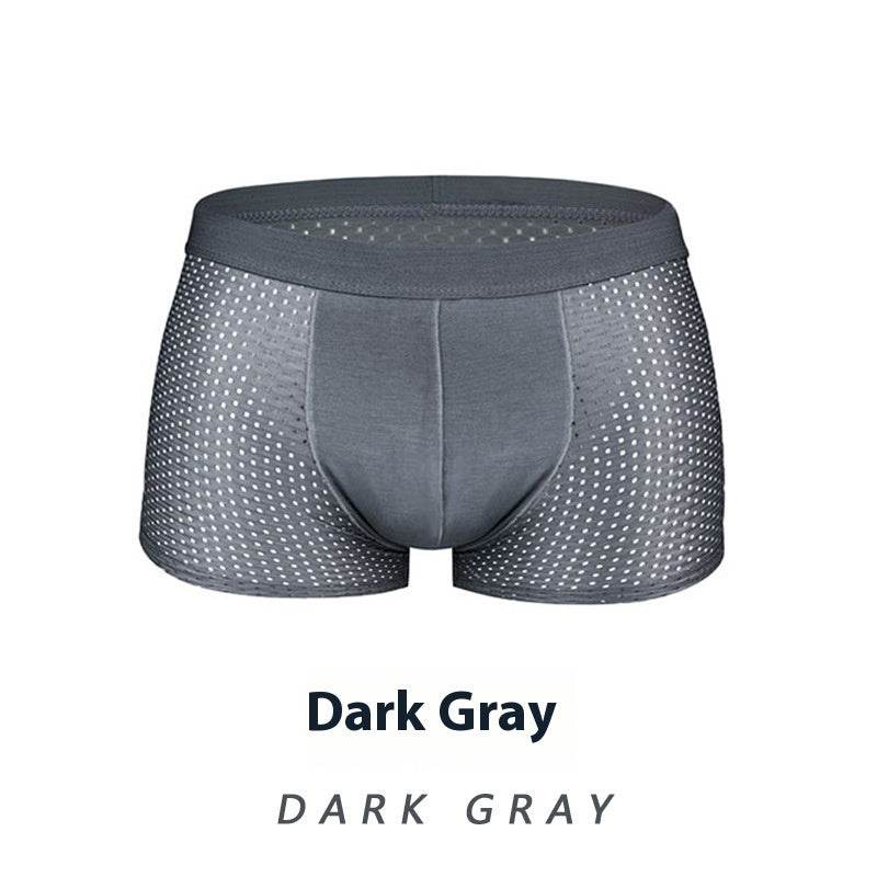 Ice Silk Men's Plus Size Boxer Briefs Gents Undergarments Distinguished Fine Apparel Gray 2XL