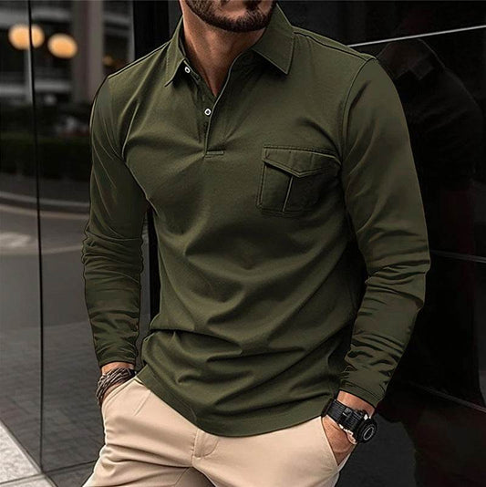 Gentlemen's Casual Polo Shirt - Sleek Professional gents top Distinguished Fine Apparel