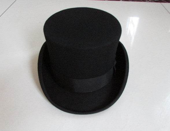 Distinguished Gentleman's Top Hat - Wool Barrel Height mens hats Distinguished Fine Apparel Black L
