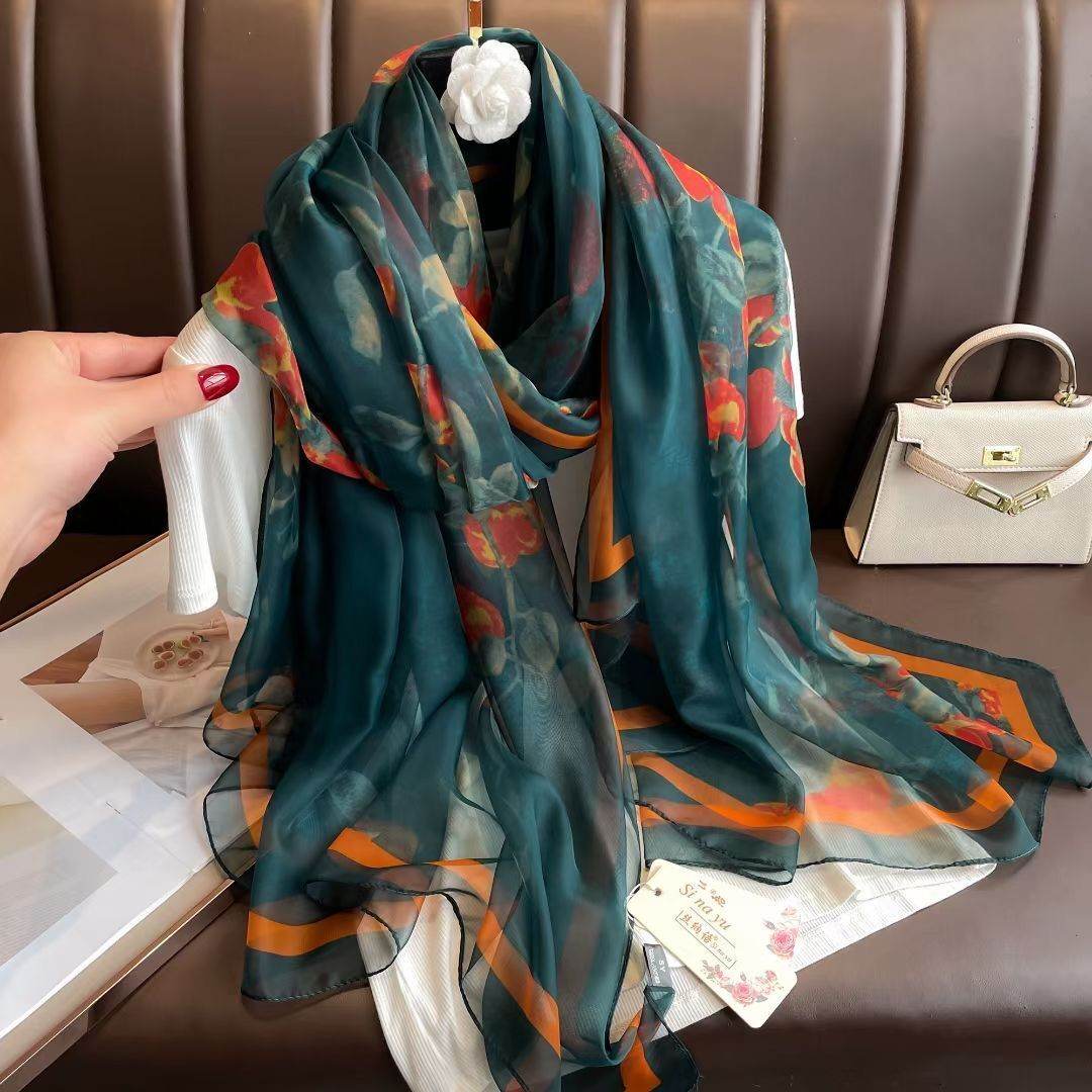 Elegant ladys Scarf - Long Elegant Vibrant ladys skafs Distinguished Fine Apparel All The Best 180CMto130CM