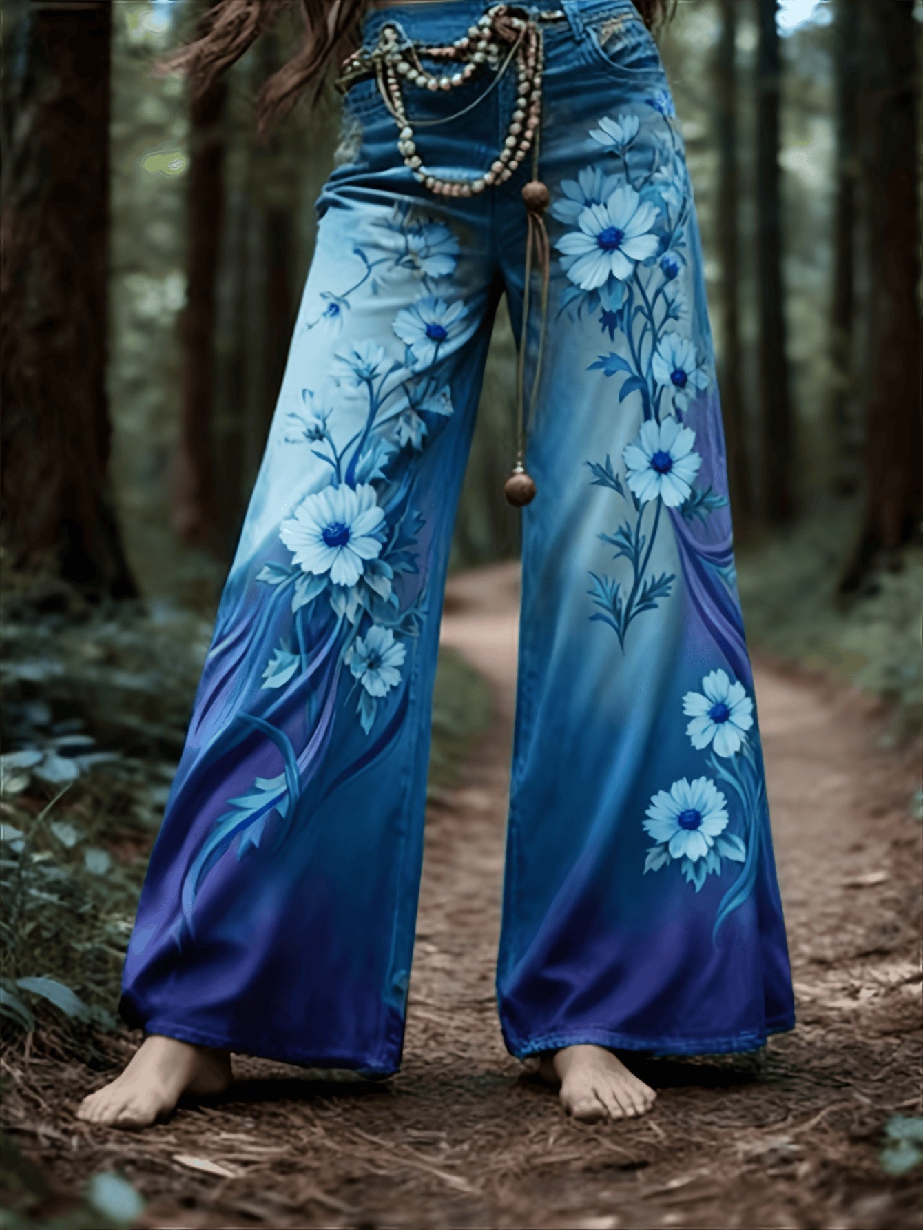 Fashionable Casual Women's Jeans - Beautiful Floral Wear womens pants Distinguished Fine Apparel Style10 S