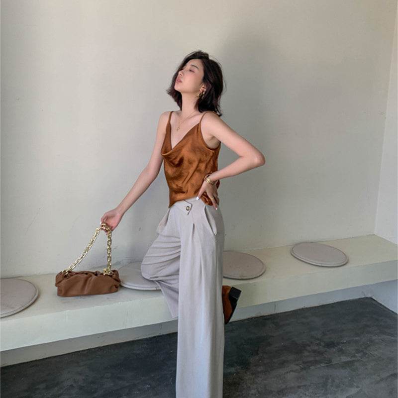 Professional Women's Designer High-Quality Wide Leg Pants ladys pants Distinguished Fine Apparel