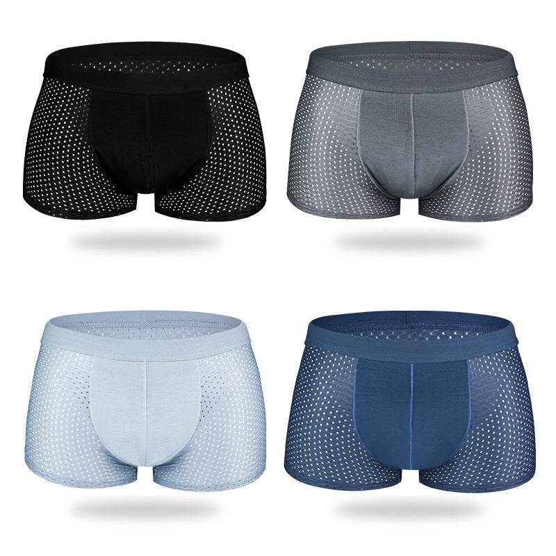 Ice Silk Men's Plus Size Boxer Briefs Gents Undergarments Distinguished Fine Apparel