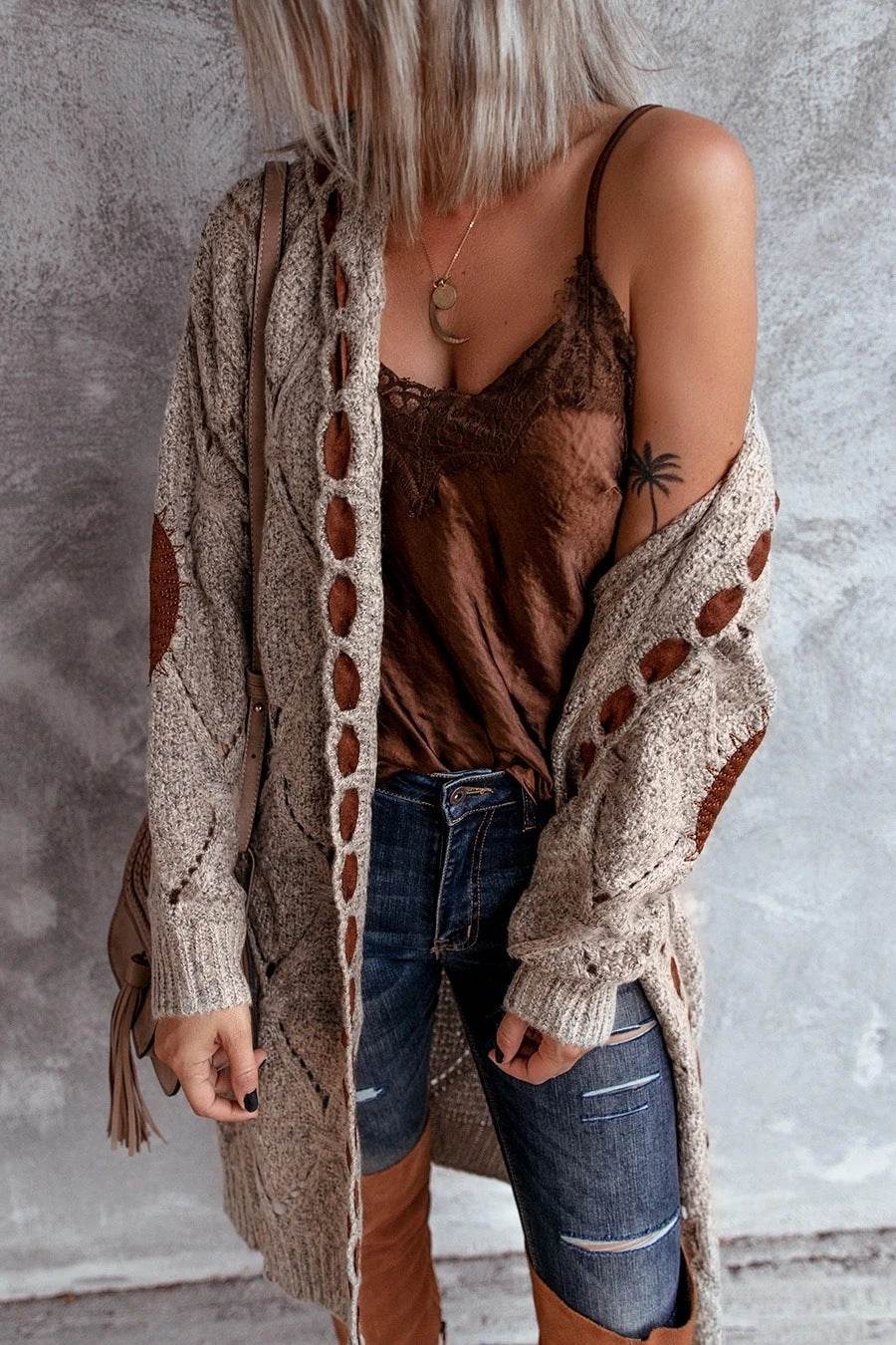 Ladies Long Hooded cardigan Unique Stylish and Warm Ladys Cardigan Distinguished Fine Apparel