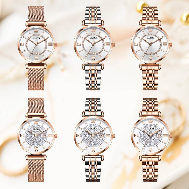 Waterproof Quartz Watch for Ladies – Sleek, Stylish & Reliable Timepiece ladys watch Distinguished Fine Apparel