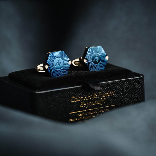 50% Off French Blue gold Cufflinks Men's Business Accessory's gents accessorys Distinguished Fine Apparel