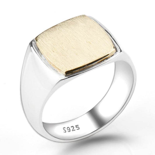 20% Off Minimalist Brushed Gold Men’s Ring – Timeless European & Middle Eastern Style gents accessorys Distinguished Fine Apparel