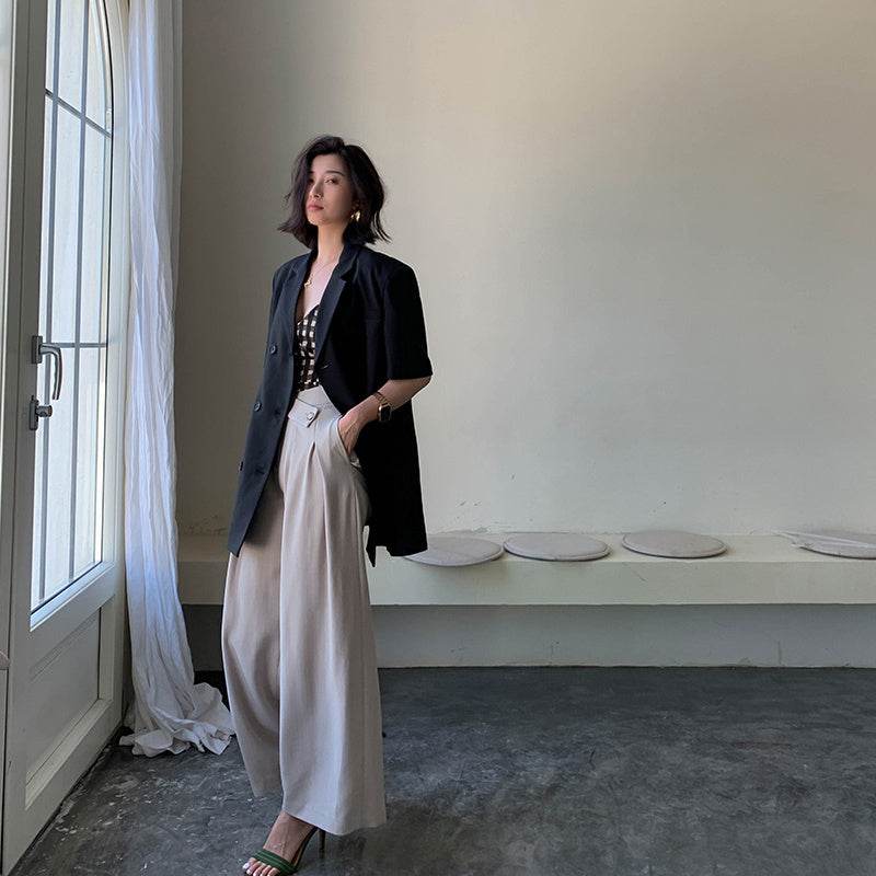 Professional Women's Designer High-Quality Wide Leg Pants ladys pants Distinguished Fine Apparel